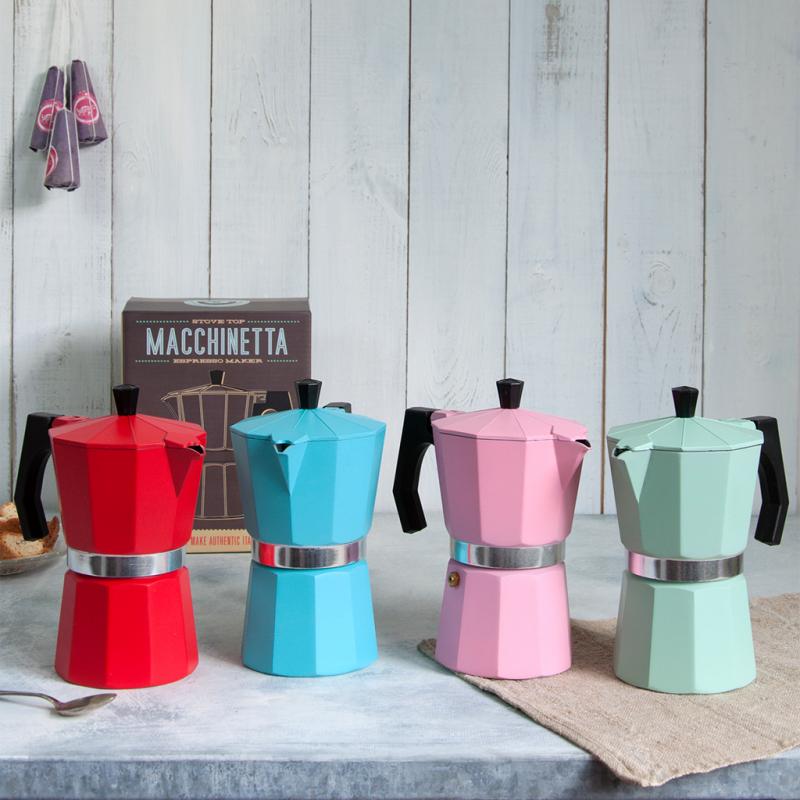 CLASSIC ESPRESSO COFFEE POT PINK Rex London